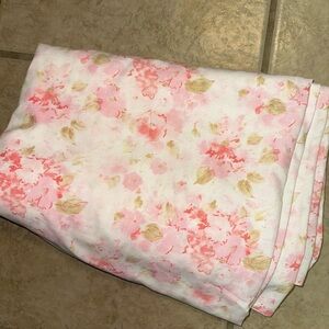 Floral Pink and Cream Fabric